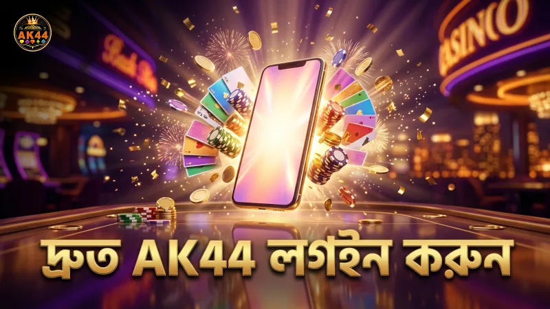 মোবাইল থেকে AK44-এ দ্রুত লগইন করে শুরু করুন